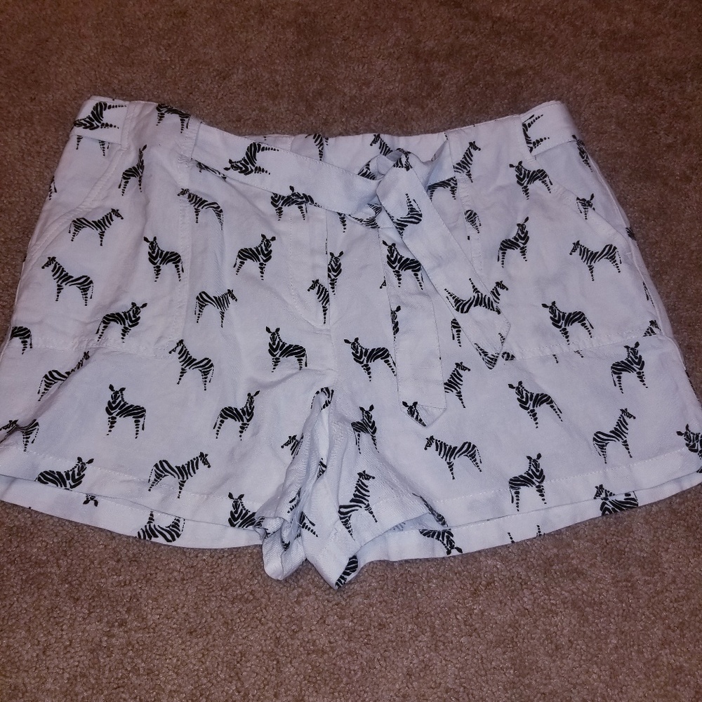 Zebra print shorts